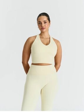 Sisterly Tribe Softsculpt V-Neck Cross Back Bra - Lemonade